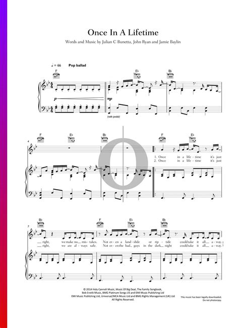 Once In A Lifetime One Direction Piano Sheet Music Oktav