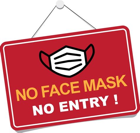 No face mask, no entry sign 2114678 Vector Art at Vecteezy