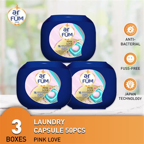 Qoo10 Ar FUM Laundry Capsule 50pcs X 3 Boxes Household Bedding