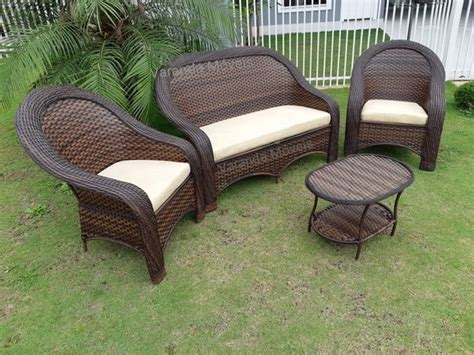 Conjunto Poltronas E Sofá Varanda Área Externa Jardim Vime Elo7