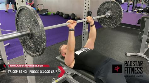 Radstar Fitness Tricep Bench Press Close Grip Tricep Exercise Youtube