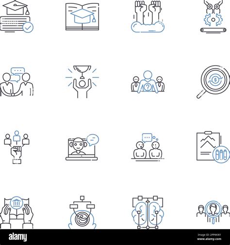 Harmonized Analyzing Line Icons Collection Harmonize Analyze Unify