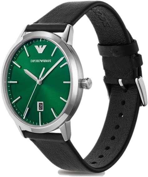 Emporio Armani Orologio Analogico Al Quarzo Uomo Con Cinturino In Pelle