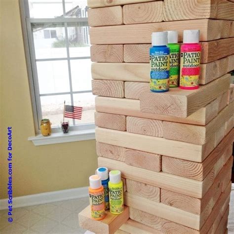 How To Make A Colorful Outdoor Giant Jenga Game Giant Jenga Game