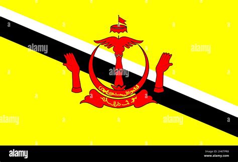 Gambar Bendera Negara Brunei Darussalam