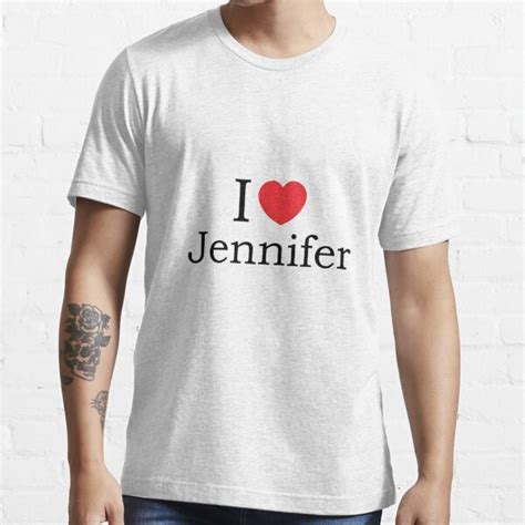 I Love Jennifer With Simple Love Heart T Shirt For Sale By