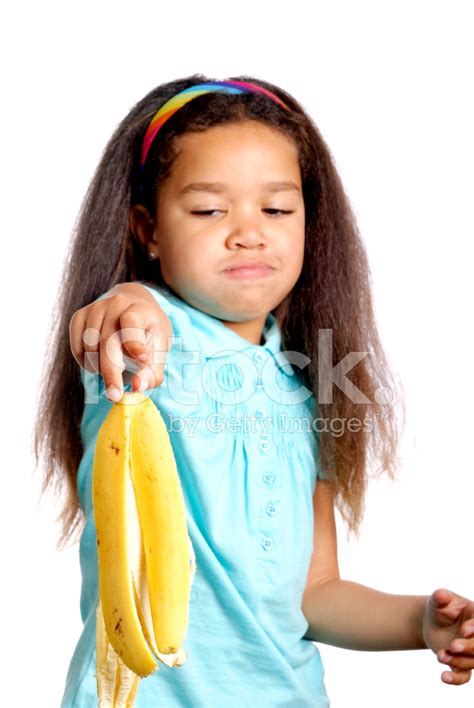 Girl With A Banana Peel Stock Photo | Royalty-Free | FreeImages