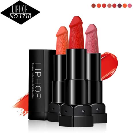 Liphop Brand Colors Penis Shape Lipstick Mushroom Lipstick Long