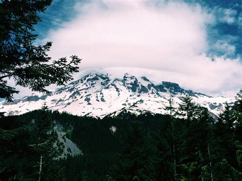 Landscape At Packwood Washington With Mountains Image Free Stock