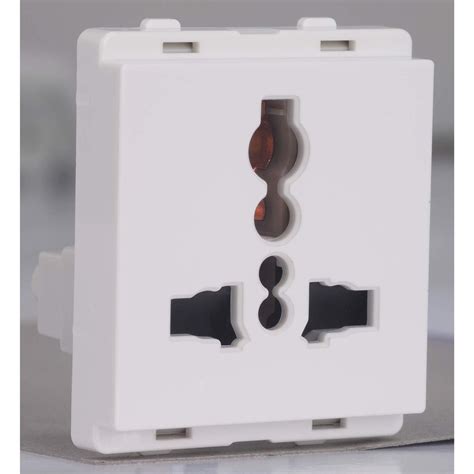 White Ldpe Three Pin Socket For Electric Fittings At Rs Piece In Noida