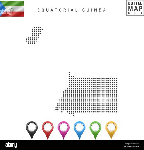 Vector Dotted Map Of Equatorial Guinea Silhouette Of Equatorial Guinea