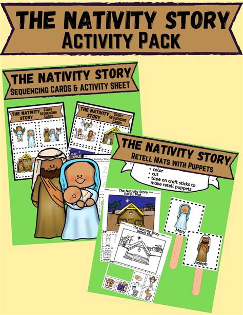 The Nativity Story Activity Pack Sequencing Cards Activity And Retell