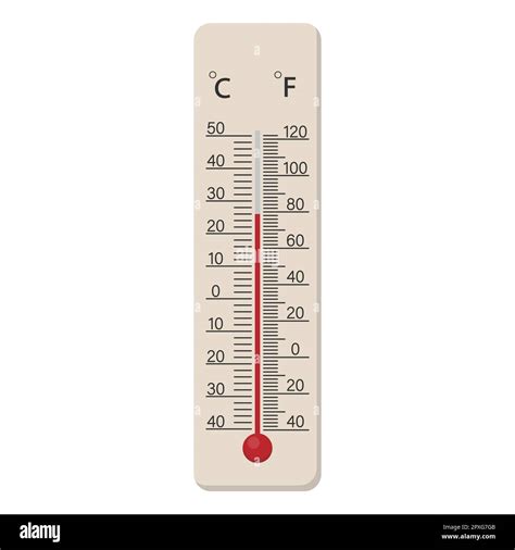 Meteorological Thermometer Fahrenheit And Celsius For Measuring Air Temperature Vector