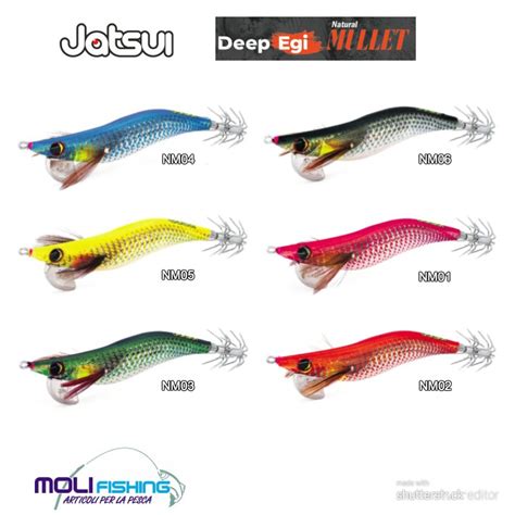 Artificiale Egi Jatsui Deep Egi Mullet Natural Pesca Seppie E Calamari