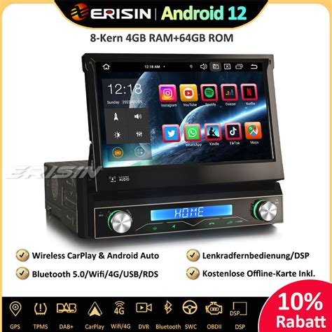 Erisin Es U Kern Android Abnehmbar Autoradio Gps Navi Carplay