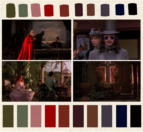 Bram Stokers Dracula 1992 Color Palette In 2023 Movie Color