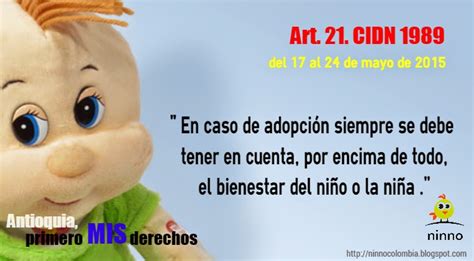 Antioquia Primero Mis Derechos De La Adopci N De Ni Os Y Ni As En