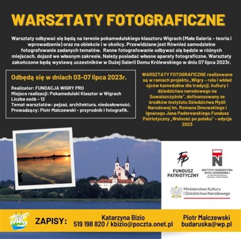 Zaproszenie Na Warsztaty Fotograficzne Sejnenszczyzna