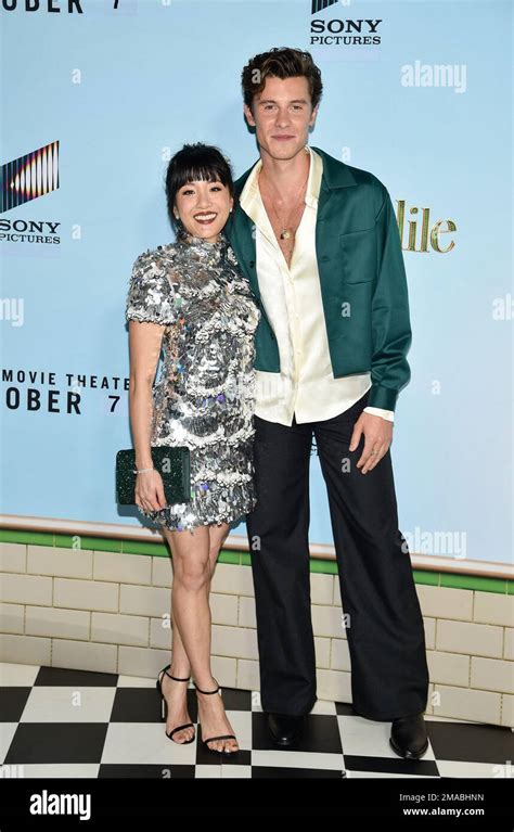 Constance Wu Left And Shawn Mendes Attend The Premiere Of Lyle Lyle