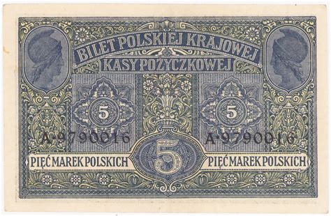 10 marek polskich 1916 seria A Generał biletów PCGS 50 RZADKI