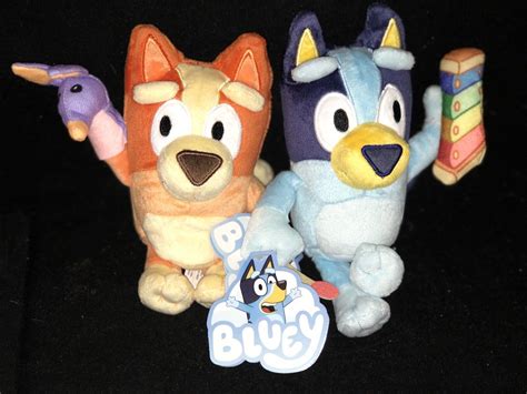 Bluey Friends Bluey With Xylophone And Bingo With Bob Bilby Puppet