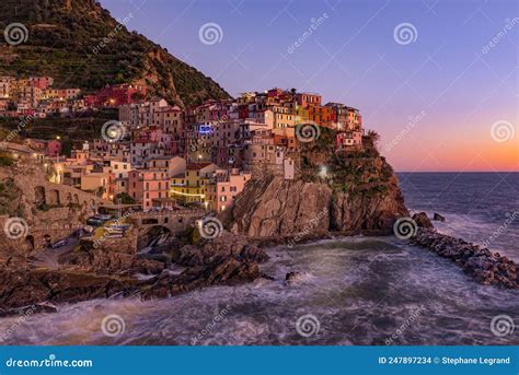 Colorful Cliffside Houses In Maranola Cinque Terre Northern Italy