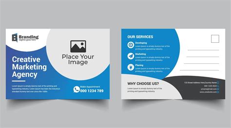 Corporate company postcard design template. EDDM postcard design ...