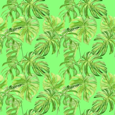 Premium Photo Watercolor Illustration Seamless Pattern Of Tropical