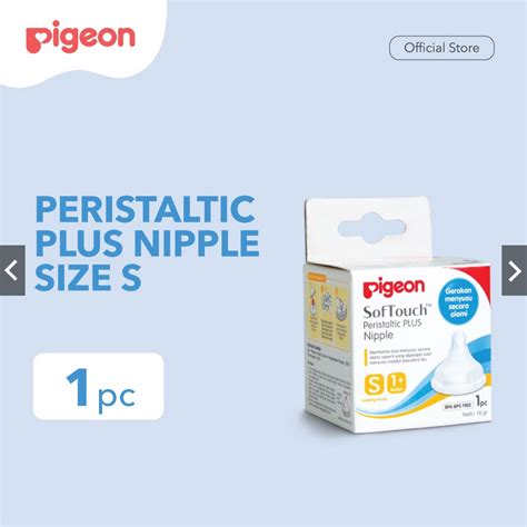 Jual PIGEON Peristaltic Plus Nipple 1 Box Dot Nipple Wide Neck