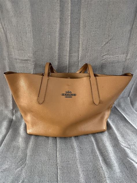 Coach Hudson Tote Camel Pebbled Leather F67253 Gem