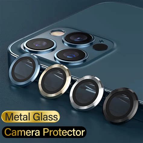 Metal Ring Camera Lens Protector Glass For IPhone 11 12 13 14 Pro Max