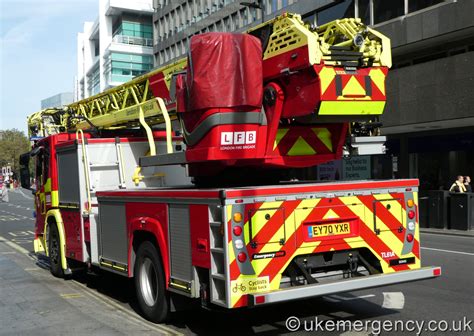 EY70 YXR London Fire Brigade Scania L360 Emergency One UK Emergency