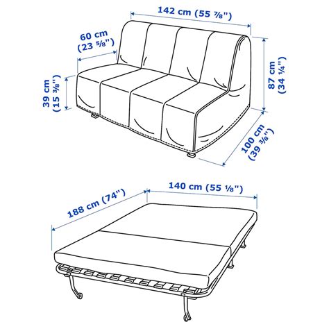 Lycksele LÖvÅs 2 Seat Sofa Bed Knisa Light Grey 89387036 Ikea