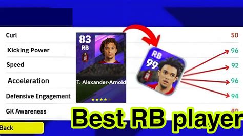 T Alexander Arnold Upgrade Max Rating How To Train Playerbest Rb