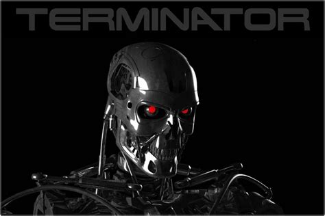 Terminator Skeleton Poster 24x36 Fierce Red Eyes Mechanical | Etsy