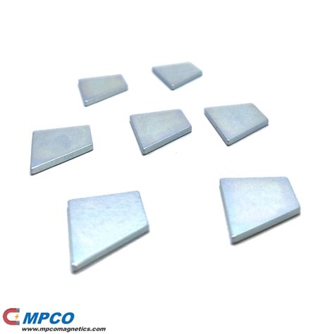 Cr Zn Plated Trapezoid Arc Neodymium Wedge Magnets Mpco Magnets