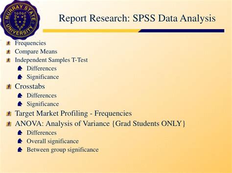 Ppt Spss Data Analysis Statistical Procedures And Interpretation