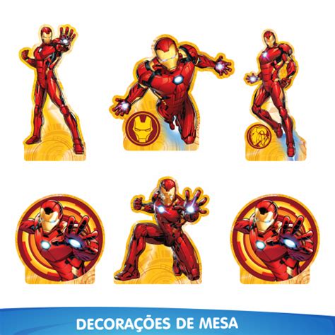 Kit Festa Pronta Decoração Homem de Ferro Avengers 39 un