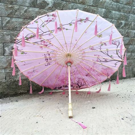 Dd1514 Decorative Chinese Umbrella With Tassel Photography Performance Dancing Props Paraguas