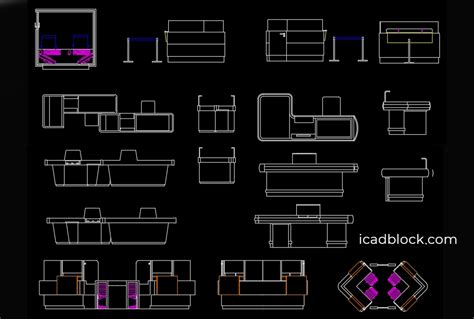 Cash Counter CAD Block In DWG ICADBLOCK