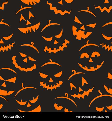 Scary Halloween Pattern Royalty Free Vector Image