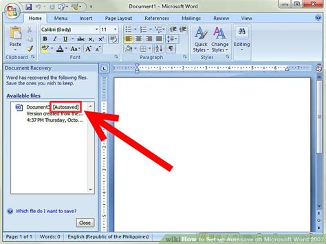 How To Set Up Autosave On Microsoft Word 2007 14 Steps