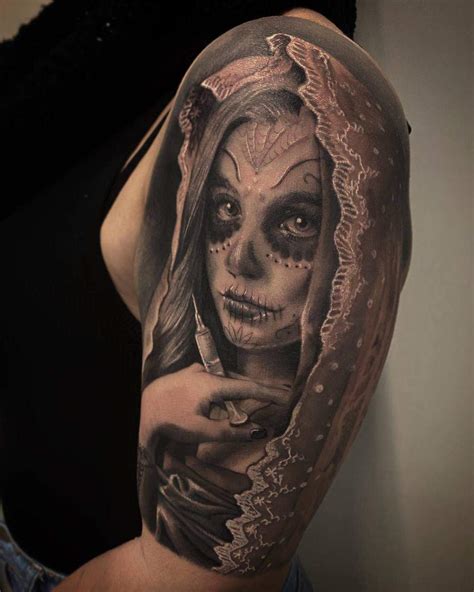 Álbumes 92 Foto Tatuajes De La Santa Muerte En Caballo Alta Definición