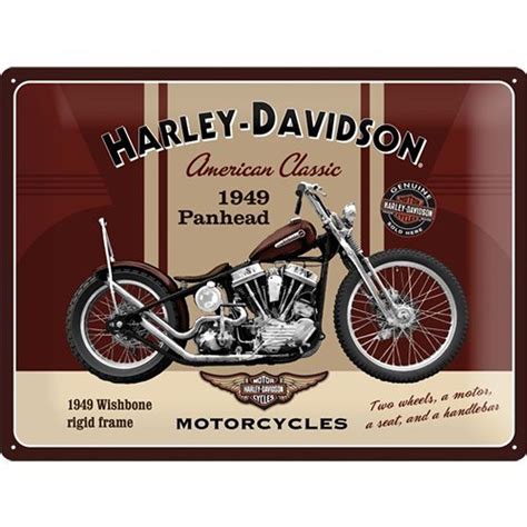 Plaque décorative Harley Davidson American Classic en métal 40 x 30 cm