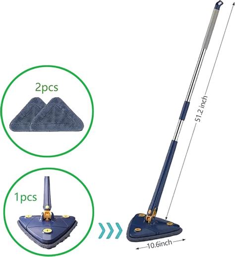 360 Rotatable Triangle Cleaning Mop Telescopic Triangular Mop 360