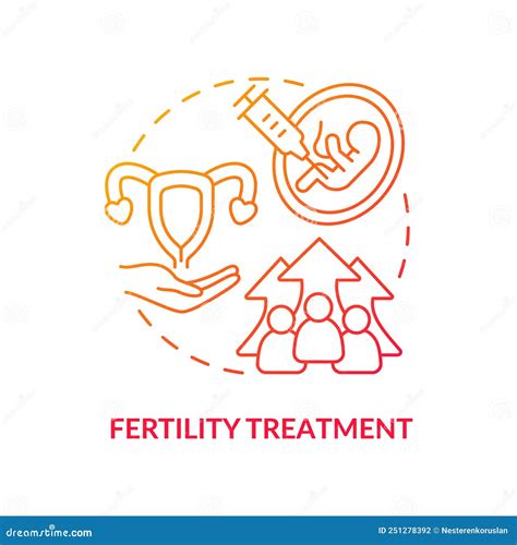 ícone Do Conceito De Gradiente Vermelho De Tratamento De Fertilidade