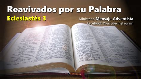 Reavivados Por Su Palabra Eclesiast S Estudio Diario De La Biblia