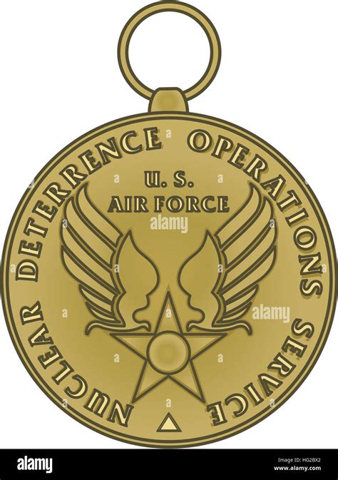 Usaf Nuclear Deterrence Operations Service Medal Reverse Stock Photo