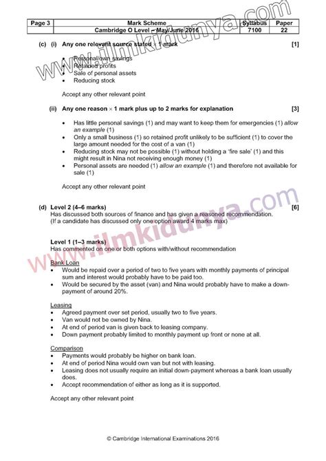 Past Paper 2016 Cie Cambridge International Examinations O Level