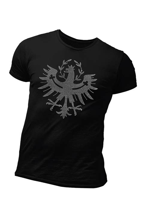 Designer Herren Tshirt Veredelt Mit Metall Studs Silber Matt